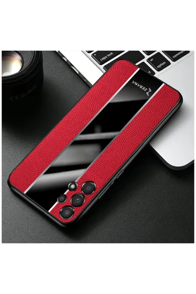 Samsung Galaxy A13 Uyumlu Kılıf Premium Deri Kılıf Yeşil - Resim 8