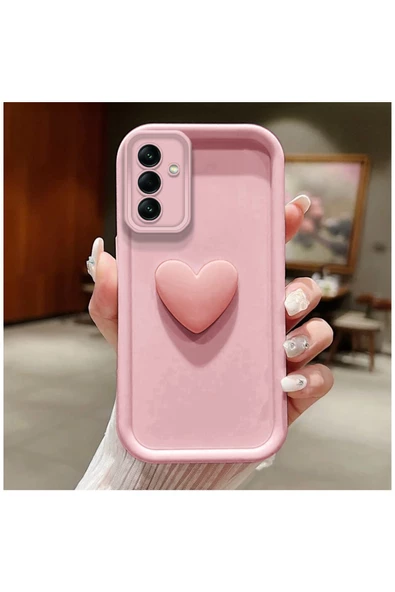 Samsung Galaxy A54 Uyumlu Kılıf Amour Silikon Kılıf Kahverengi - Resim 2