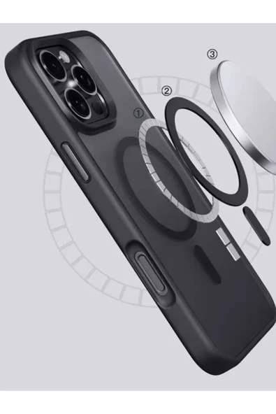 Apple iPhone 16 Pro Max Uyumlu Kılıf Zebana Fros Silikon Kılıf (Kablosuz Şarj Destekli) - Resim 2