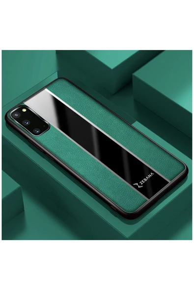 Samsung Galaxy S20 Fe Uyumlu Kılıf Premium Deri Kılıf Mavi - Resim 9