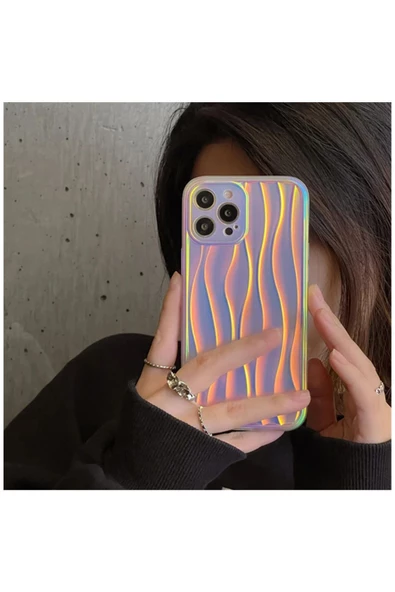 Apple iPhone 15 Pro Max Uyumlu Kılıf Zebana Line Art Silikon Kılıf Gri - Resim 2