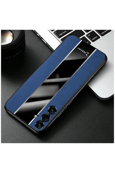 Samsung Galaxy A54 Uyumlu Kılıf Premium Deri Kılıf Kahverengi - Resim 10