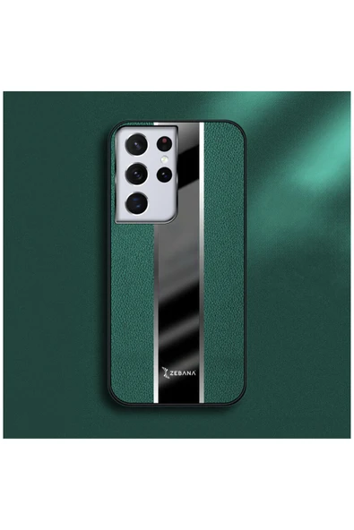 Samsung Galaxy S23 Ultra Uyumlu Kılıf Premium Deri Kılıf Turuncu - Resim 8