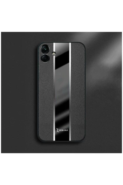 Samsung Galaxy A04S Uyumlu Kılıf Premium Deri Kılıf Siyah - Resim 4