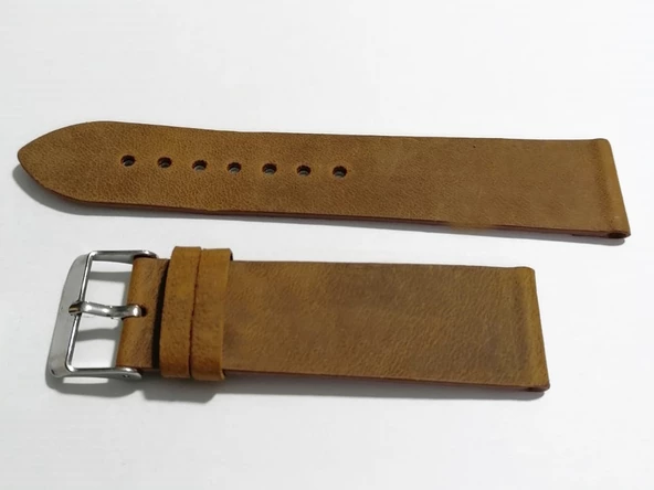 Her Saate Uyumlu Hakiki Grizi Deri Saat Kordonu 20 mm  (30) - Resim 2