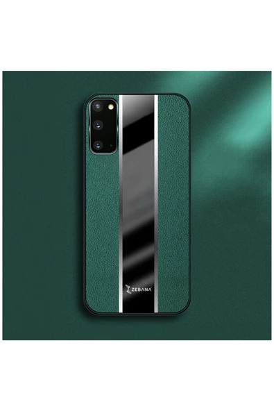 Samsung Galaxy S20 Fe Uyumlu Kılıf Premium Deri Kılıf Mavi - Resim 12