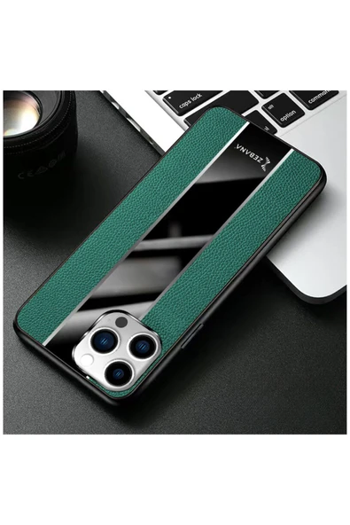 Apple Iphone 14 Pro Max Uyumlu Kılıf Premium Deri Kılıf Kırmızı - Resim 10