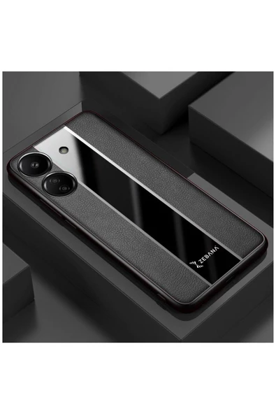 Xiaomi Redmi 13c Uyumlu Kılıf Premium Deri Kılıf Kahverengi - Resim 9