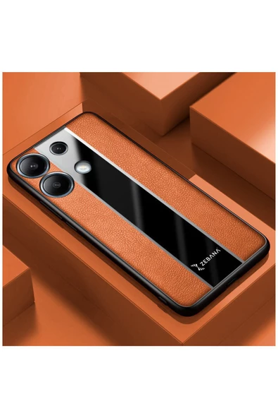 Xiaomi Redmi Note 13 Pro 5g Uyumlu Kılıf Premium Deri Kılıf Kahverengi ürün görseli