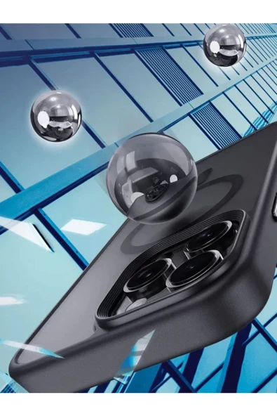 Apple iPhone 16 Pro Max Uyumlu Kılıf Zebana Fros Silikon Kılıf (Kablosuz Şarj Destekli) - Resim 3