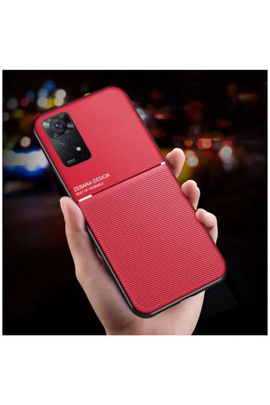 Xiaomi Redmi Note 11 Pro Uyumlu Kılıf Design Silikon Kılıf Kırmızı - Resim 2