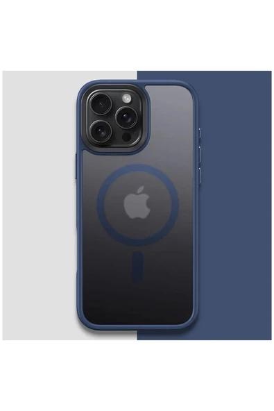 Apple iPhone 15 Pro Max Uyumlu Kılıf Zebana Fros Silikon Kılıf (Kablosuz Şarj Destekli) Siyah - Resim 5