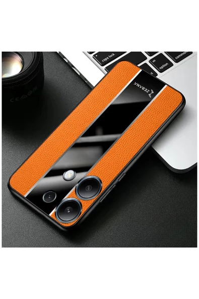 Xiaomi Redmi Note 13 Pro 4G Uyumlu Kılıf Zebana Premium Deri Kılıf Mavi - Resim 6