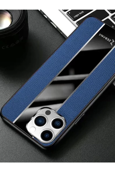 iPhone 15 Pro Max Zebana Premium Deri Kılıf - Resim 4
