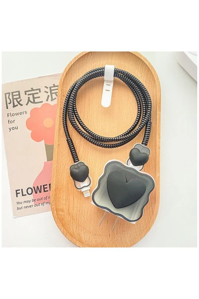 Yeni Trend Iphone 18w/20w Adaptör Uyumlu Şarj Başlığı Ve Kablo Koruyucu 4'lü Set Açık Yeşil - Resim 7