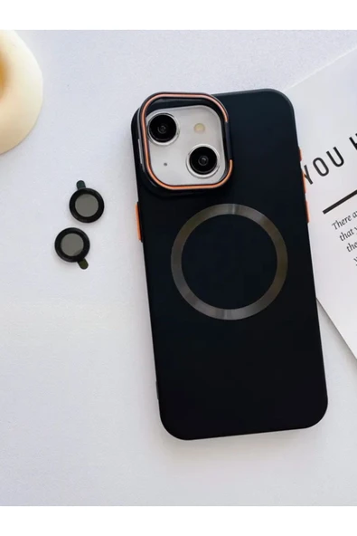 İPhone 16 Pro Max Uyumlu Zebana 2in1 Titanium Rubber Kılıf + Kamera Lens Koruma Camı - Resim 2