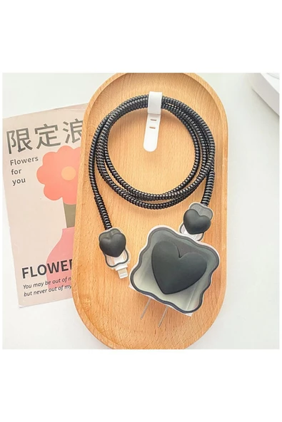 Yeni Trend Iphone 18w/20w Adaptör Uyumlu Şarj Başlığı Ve Kablo Koruyucu 4'lü Set Açık Yeşil - Resim 2