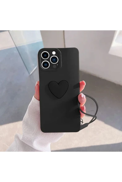 iPhone 15 Pro Max Zebana Kalpli Love Silikon Kılıf - Resim 2