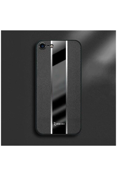 Apple Iphone 7 Uyumlu Kılıf Premium Deri Kılıf Siyah - Resim 4