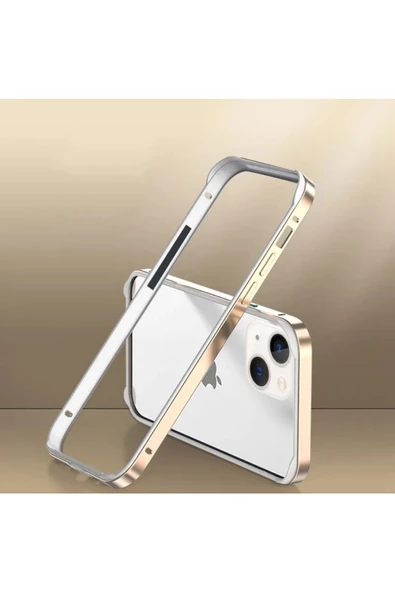 14  Uyumlu  Anti-Drop Metal Çerçeve Gold - Resim 2