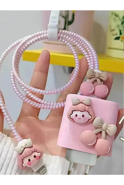 İphone 18W/20W Uyumlu Şarj Kılıfı, Şarj Kablosu Örme Aparatı, Kablo Koruyucu Aparatı, Toparlayıcı - Resim 3