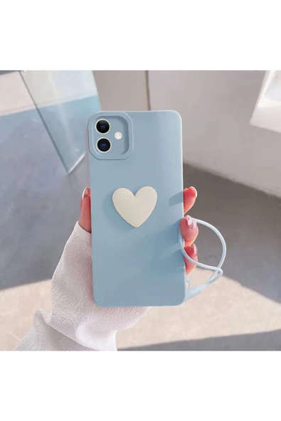 Iphone 12/12 Pro Uyumlu Kalpli Love Silikon Kılıf ürün görseli