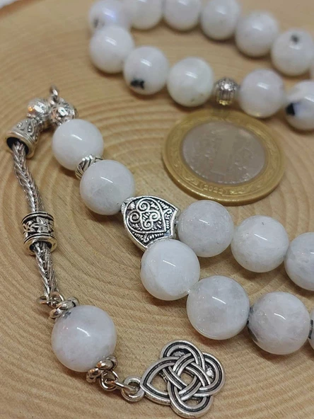 Ay Taşı 33lük Tesbih 10mm (9338) - Resim 3