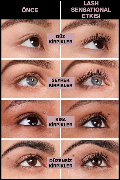 MAYBELLİNE NEW YORK LASH SENSATİONAL YELPAZE ETKİLİ SUYA DAYANIKLI SİYAH WATERPROOF MASKARA - 2