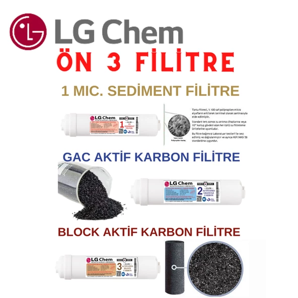 LG Chem KAPALI KASA 6 FİLTRE 10 AŞAMA SU ARITMA CİHAZI FİLTRE SETİ - 2