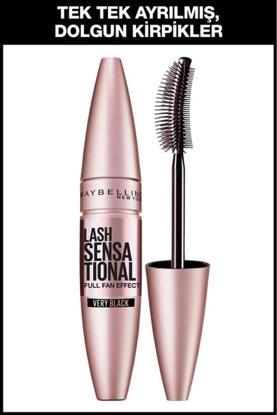 Maybelline New York Lash Sensational Yelpaze Etkili Siyah Maskara