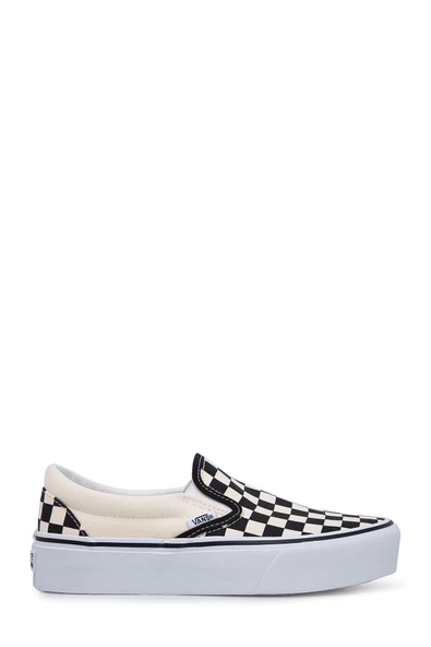 VANS UNİSEX UA CLASSİC SLİP-ON PLATFORM SPOR AYAKKABI VN00018EBWW1 - 4