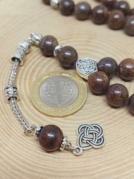 Bronzit Taşı 33lük Tesbih 10mm (51344) - Resim 3