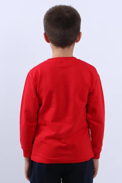 ÇOCUK YILBAŞI SWEAT NOEL BABA VE KAR TANESİ BASKILI RİBANALI E15 - 4