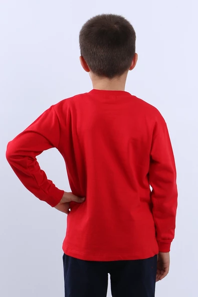 ÇOCUK YILBAŞI SWEAT NOEL BABA VE KAR TANESİ BASKILI RİBANALI E29 - Resim 4