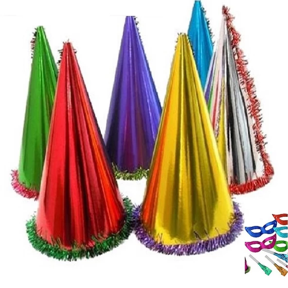 98 ADET FULL SET KATYON SET YILBAŞI PARTİ SETİ PARTİ ŞAPKASI PARTİ DÜDÜĞÜ PARTİ MASKESİ RENKLİ MODEL - 4