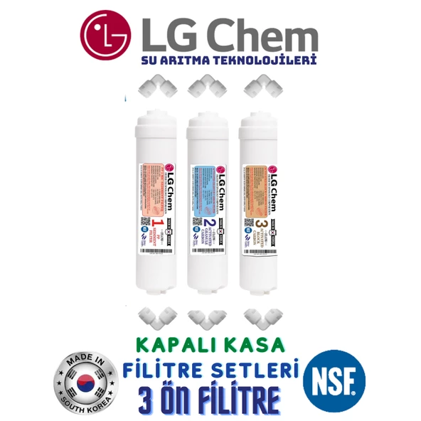 LG Chem KAPALI KASA İNLİNE 3 ÖN FİLTRE SETİ ürün görseli