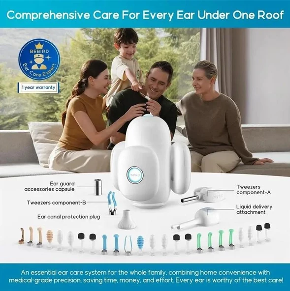 BEBIRD HOME 30S FAMILY EDITION 10MP KAMERA 3.5MM LENS ŞARJLI WIFI GÖRÜNTÜLÜ KULAK TEMİZLEME SETİ - 4