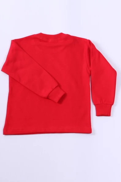 ÇOCUK YILBAŞI SWEAT NOEL BABA VE KAR TANESİ BASKILI RİBANALI E29 HCM00346 - 3