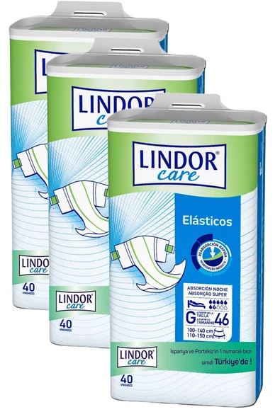 Lindor BelBantlı 40 Lı Large Büyük Boy 3 Paket 120 Adet, Aloevera Losyonlu