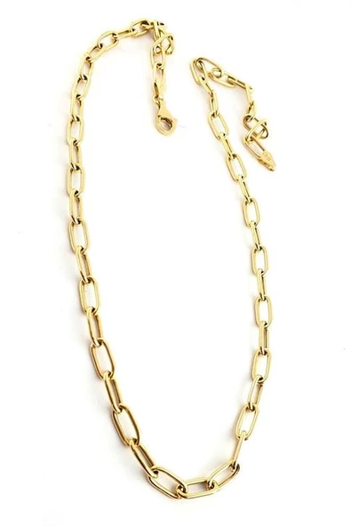 İtalyan 925 Ayar Gümüş Üzerine Altın Kaplama Trend Bombeli Ataç Kolye ürün görseli