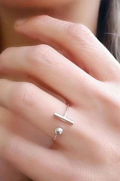 İtalyan Tasarımı 925 Ayar Gümüş Ayarlanabilir Trend Yüzük ürün görseli