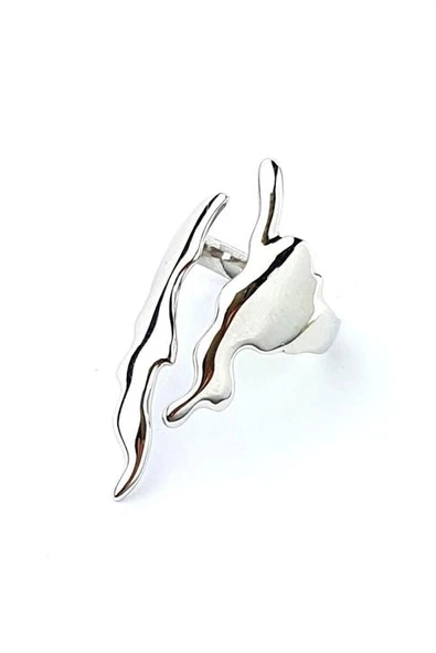 İtalyan Tasarımı 925Ayar Gümüş Ayarlanabilir Trend Yüzük ürün görseli