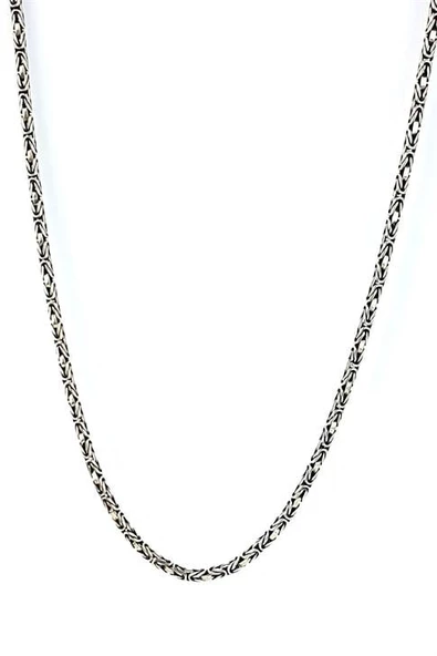 925Ayar Gümüş El İşi Tasarım Kral Zincir Kolye ürün görseli