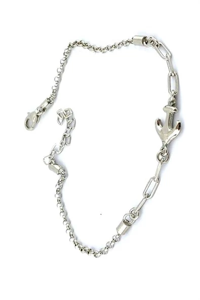 Çapa Figürlü İtalyan 925 Ayar Gümüş Tarz Erkek Bileklik ürün görseli