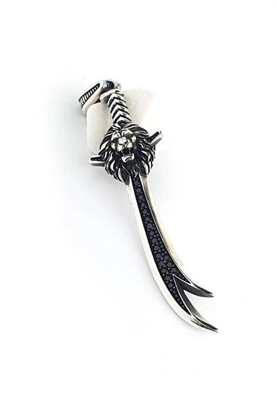 3 Boyutlu Aslan Figürlü 925Ayar Gümüş Tasarım Zülfikar Kolye Ucu ürün görseli