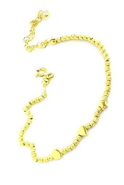 925Ayar Gümüş Üzerine Altın Kaplama Dorika Şans Bileklik ürün görseli