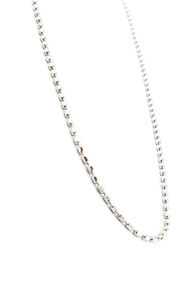 İtalyan 925Ayar Gümüş Işıltılı İnce Arpa Zincir Kolye ürün görseli