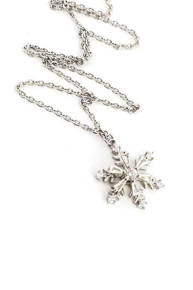 Kar Tanesi Figürlü 925Ayar Gümüş İtalyan Tasarımı Kolye ürün görseli