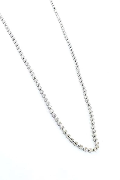 İtalyan Tasarımı 925Ayar Gümüş Kubik Erkek Zincir Kolye ürün görseli