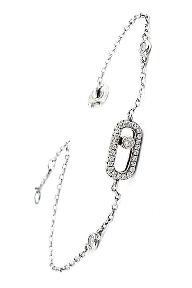 Taşı Hareketli 925Ayar Gümüş İtalyan Trend Bileklik ürün görseli